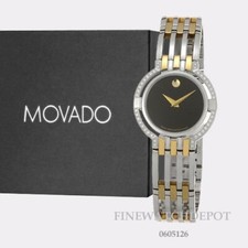 Authentic Movado Women's Esperanza Diamond Two Tone Swiss Watch 0605126