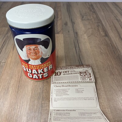 Vintage Old Fashioned Quaker Oats Collector s Tin Limited Edition With Recipes
