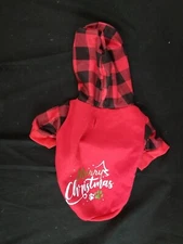 NEW Pupteck SZ M Christmas Red & Black Plaid Dog Sweater 