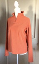 North Face Women s 1/4 Zip Muted Orange Fleece Pullover Size Med TKA 100