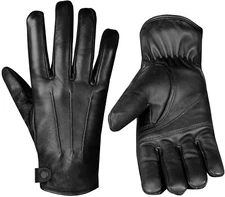 Mens Lightweight Genuine Sheepskin Leather Gloves 100% Cashmere Lined Driving