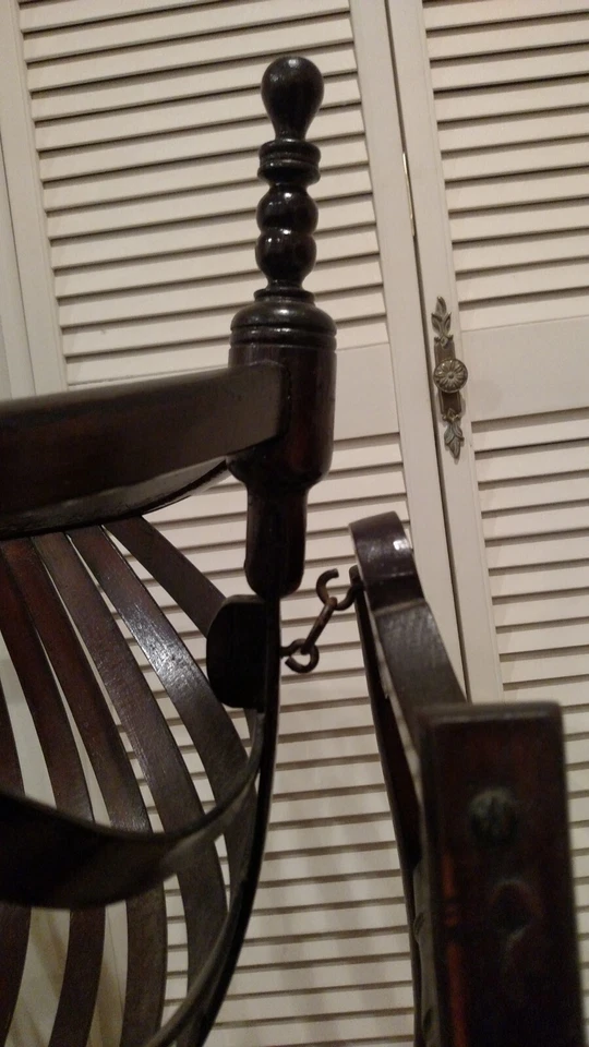 Antique field cradle Sleigh style w/Original wheels and hardware Circa 1865 - Image 2 of 4