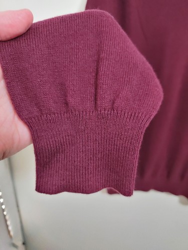Alan FLUSSER cotton/CASHMERE Long Sleeve Maroon Sweater. Men's Medium - Picture 5 of 8