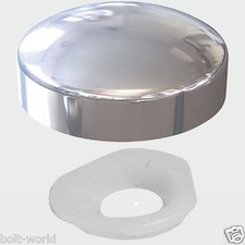 PLASTIC DOME SCREW COVER CAP CHROME WHITE BLACK BROWN - PLASTIDOME CAPS