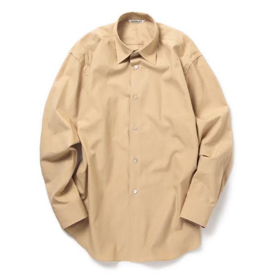 Auralee Washed Finx Twill Shirt Light Brown Size 4 New with Auralee Washed Finx Twill Shirt Light Brown Size 4 New with