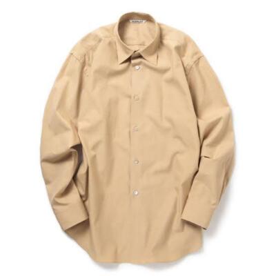 Auralee Washed Finx Twill Shirt Light Brown Size 4 New with Auralee Washed Finx Twill Shirt Light Brown Size 4 New with