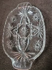 VINTAGE ANCHOR HOCKING “STAR OF DAVID” DIVIDED 10” RELISH DISH EAPC CLEAR GLASS