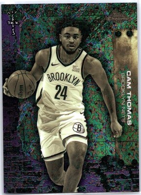 2025-26 Topps Chrome Cactus Jack #3 Cam Thomas Purple Mini-Diamond #/75