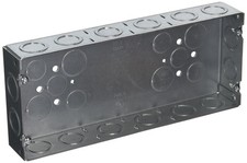 RACO 953 (4) Gang 1-5/8-Inch Deep Welded Gang Electrical Box with (16) Concen...
