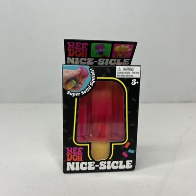 NeeDoh Nice-Sicle Orange pink Super Solid Squishy Toy Popsicle Brand New Sealed 
