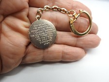 Serenity Prayer Goldtone Metal Religious Praying Hands Keychain