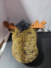 Moose Head Plush Wall Hang Mount 19" Antler Stuffed Animal House Canada