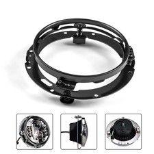7inch Motorcycle LED Headlight Mounting Bracket Round Ring Headlamp Mount Lamp H