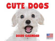 Cute Dogs Calendar 2026 Monthly Wall Calender 12 Month Made In The USA