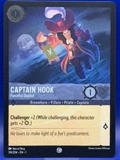 Disney Lorcana Captain Hook Forceful Duelist 174/204 COLD FOIL The First Chapter