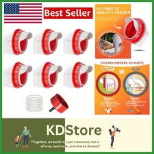 No-Waste Automatic Chicken Feeders 6 Ports Rainproof DIY Poultry Filler