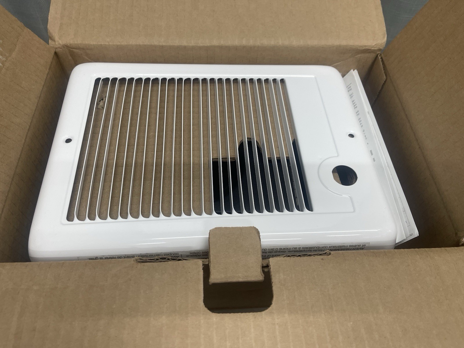 Wall Electric Heater x 12 in. 1500-Watt 120-Volt Fan-