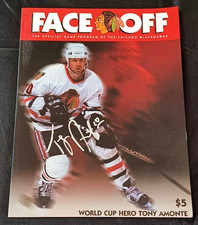 Tony Amonte - SIGNED AUTOGRAPHED Chicago Blackhawks Program - NHL Hockey
