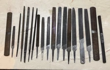 Vintage Metal  Files 19 Qty Rare Large Industrial 10” Multiple Brands