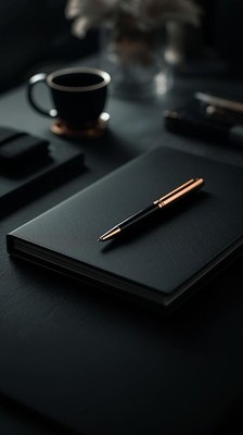 Minimal Luxury Desk Gold Pen Executive Aesthetic Desktop Wallpaper HD