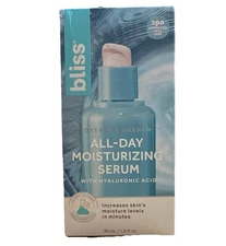 Bliss Drench & Quench All-Day Moisturizing Serum w/Hyaluronic & Amino Acids 1oz