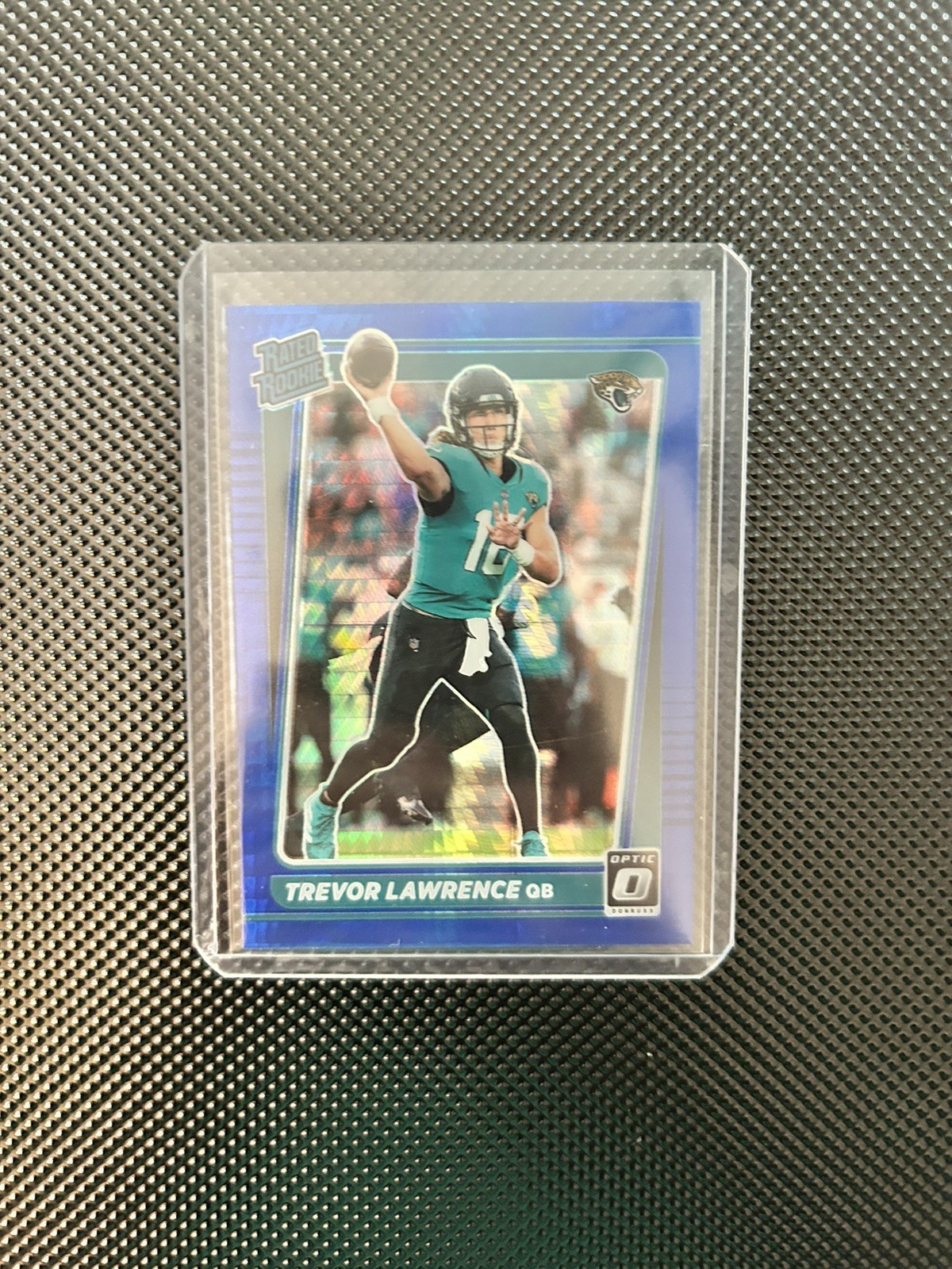 2021 Panini Donruss Optic - Rated Rookie Trevor Lawrence #201 Blue Hyper Prizm 