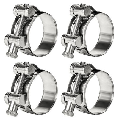 4-Pack 17-19mm Stainless Steel T-Bolt Clamp Heavy Duty T Hose Clamp for Hose