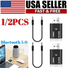 Bluetooth 5.0 2in1 Transmitter Receiver Wireless Audio Adapter for Car TV PC