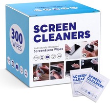 300 PCS Lens Cleaning Wipes for Glasses Cleaner Wipes for Phones, iPads,