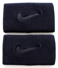 Nike Tennis Premier Doublewide Wristbands Adult Black/Dark Grey