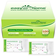 Easy Home 100 Individual Pouch UTI Test Strips - Leukocytes  Nitrites Detection
