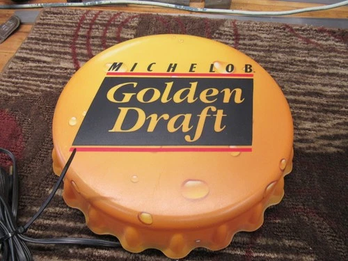 Vintage Michelob GOLDEN DRAFT LIGHTED Beer Sign Light