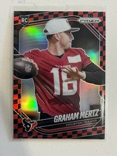 2025 Panini Prizm  Graham Mertz Black & Red Checkerboard #392 (RC) SSP Case Hit