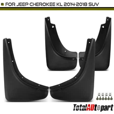 4Pcs Splash Guards Mud Flaps for Jeep Cherokee KL 2014-2018 Front & Rear Side