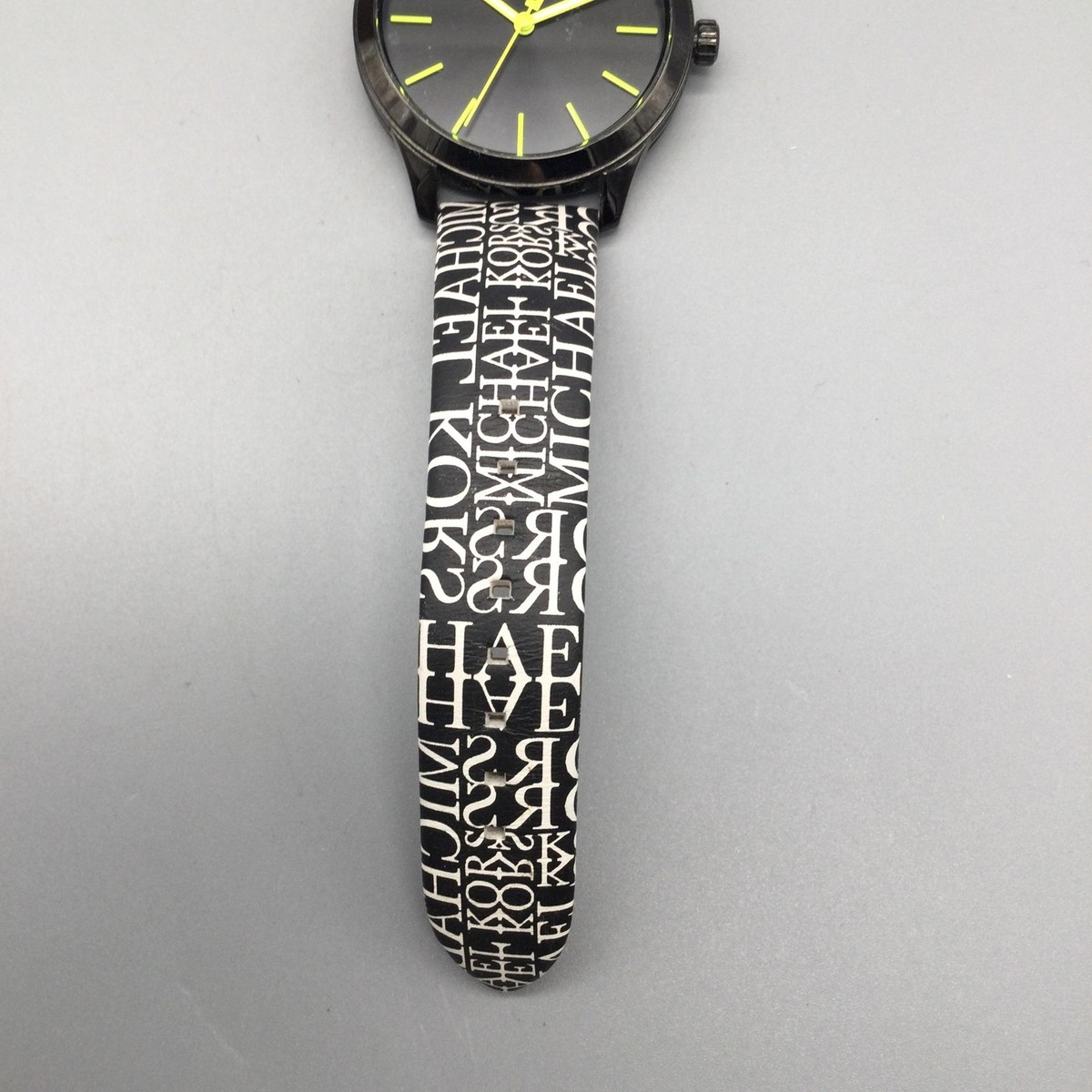 Michael Kors Runway Women Watch 38mm Black Dial Neon Leather MK-2847 ⌚️Michael Kors®The Runway Unisex Black Watch⌚️ main image 4