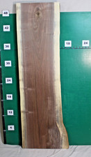 Beautiful Black Walnut Live Edge Slab 51"L x 16.5 to 14" W x 1.8" T 0821