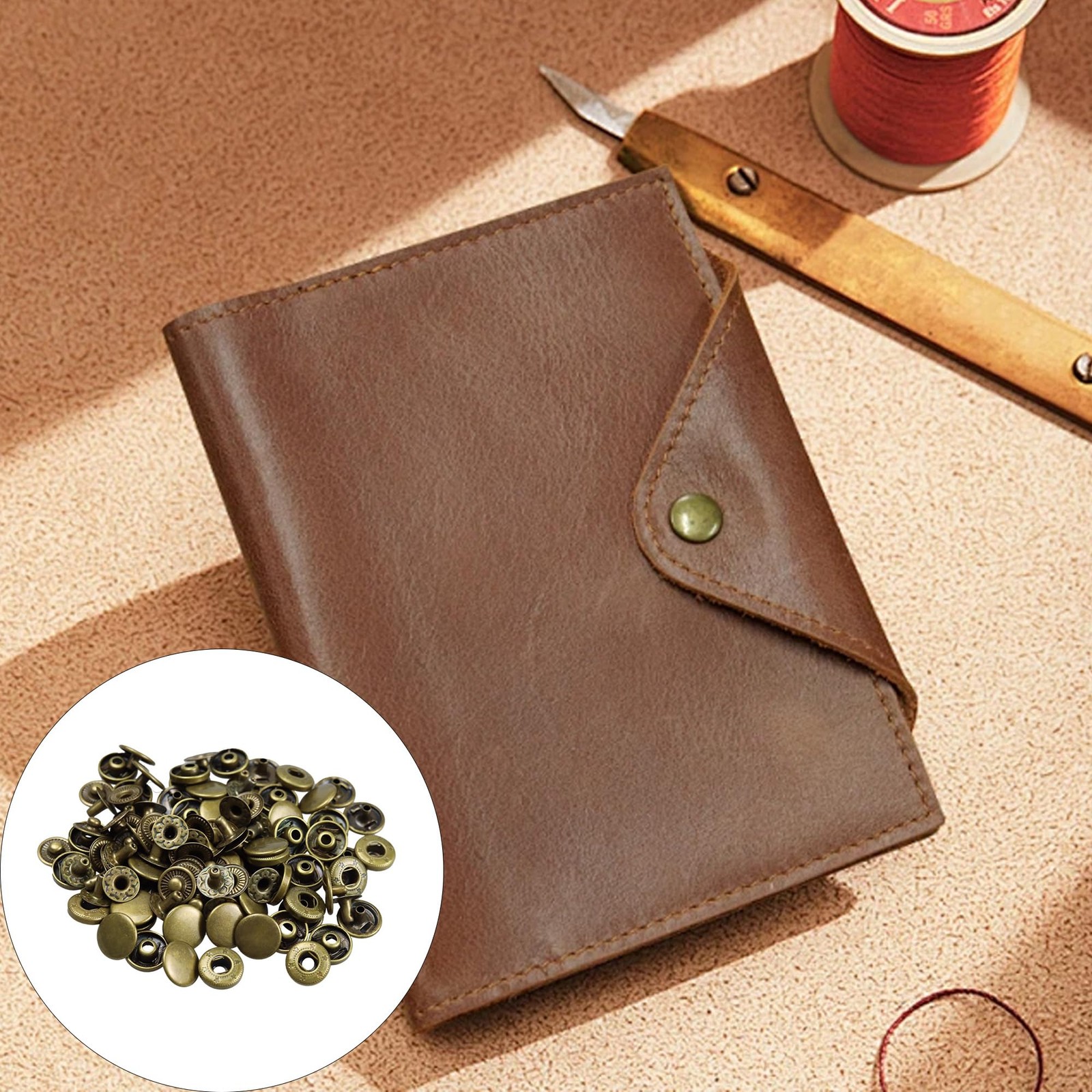 Metal Snap Fasteners 50 Sets 10mm Antique Bronze Heavy Duty Press Studs