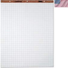 Easel Pad, 3-hole punched, white, 15 lb, 1" squares, 5 SH/PD, 4 per Carton 79