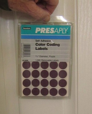 Avery Dennison 43-806 Round Color Coding Labels - 0.75'' Diameter 1,000 Labels