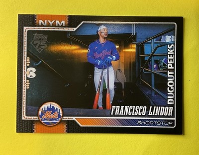 2026 Topps Celebration Francisco Lindor Dugout Peeks SSP Black Variation /10