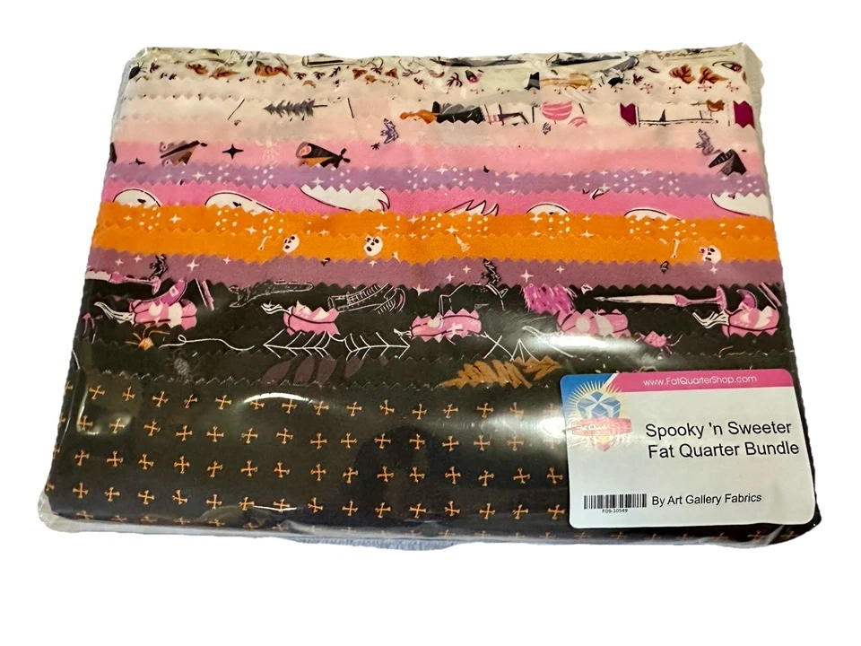 全新IP Spooky ‘n Sweet Art Gallery面料四分之一套装(17)FQS-10549 + 1码 — 第 2/3 张图片