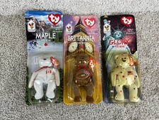 Lot of 3 Vintage 1999 McDonald's Ty Teenie Beanie Babies International Bears