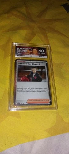 ACE 10 Team Rocket's Giovanni 174/182 Cosmos Holo Mewtwo ex Box Promo Pokemon