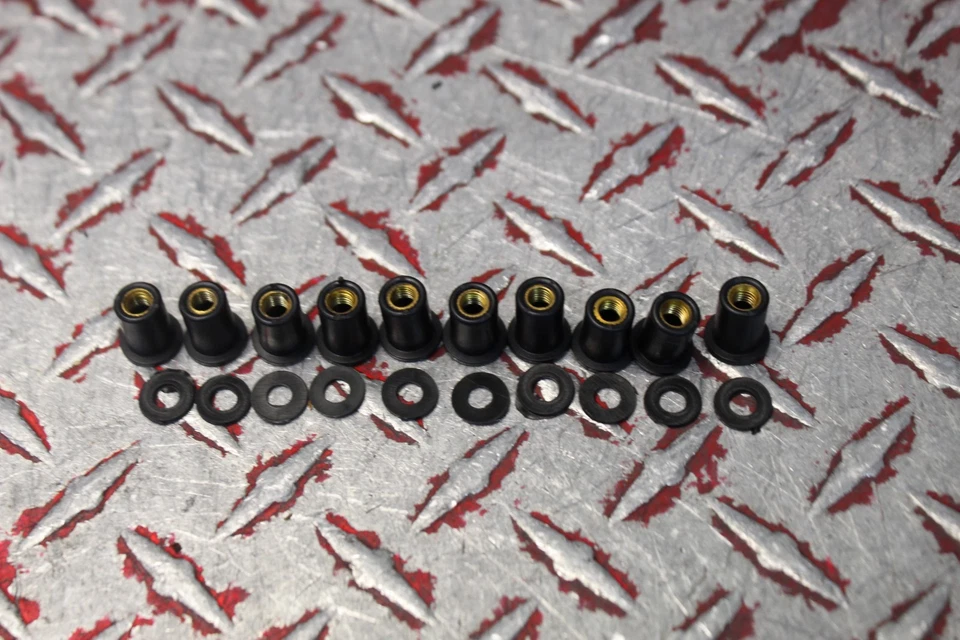 YANA SHIKI WINDSCREEN COMPRESSION NUTS GROMMETS SET OF 10 YS1127 - Image 3 of 4