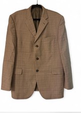 Vintage Burberry Tan Suit Jacket Men?s Size 44 Regular