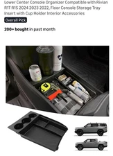 Lower Center Console Organizer Compatible with Rivian RIT R1S 2024 2023 2022, Fl