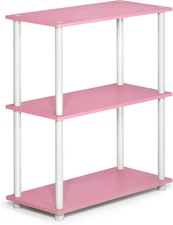 TURN-N-TUBE Storage Shelves, 3-Tier Book Shelf, Corner Shelf, Toolless Open Shel