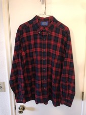 VTG Pendleton 100% Wool Shirt Red Plaid Country Traditionals Men’s L Made in USA