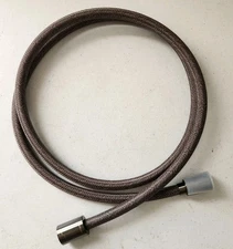 Hansgrohe 28260340 Designflex 63" Textile Hand Shower Hose, Brushed Black Chrome