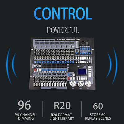 1024 / 192 Kanäle DMX 512 Steuerpult Lichtsteuerung DMX Controller für DJ Lampe
